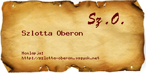 Szlotta Oberon névjegykártya